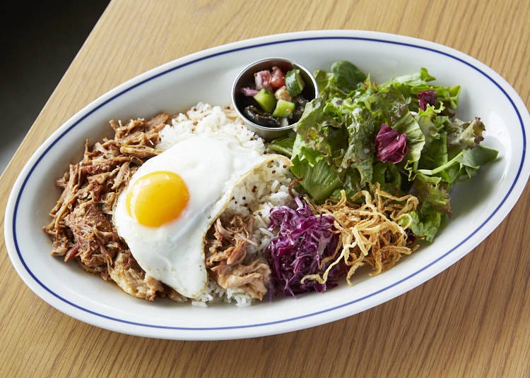 Pulled Pork and Quinoa Rice Plate (1,290 Yen): A Casual American BBQ Experience!