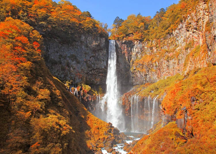 Kegon Falls in Nikko is a spectacular spot in autumn