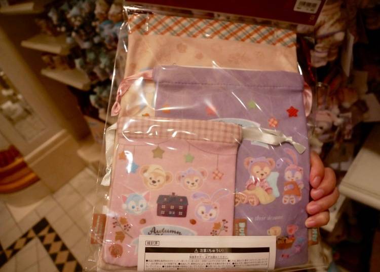 睡衣派對系列束口袋（一組三入） 價格：1900日圓