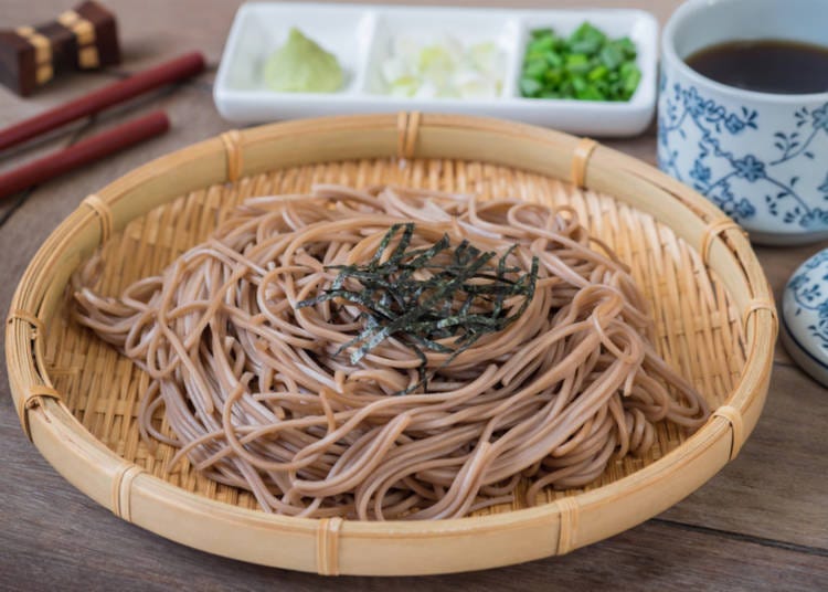 Soba: Buckwheat noodles served either cold with a dipping sauce or in a hot broth.