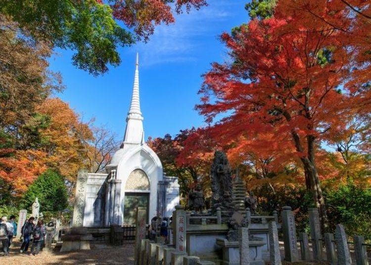 This is the stupa during autumn.