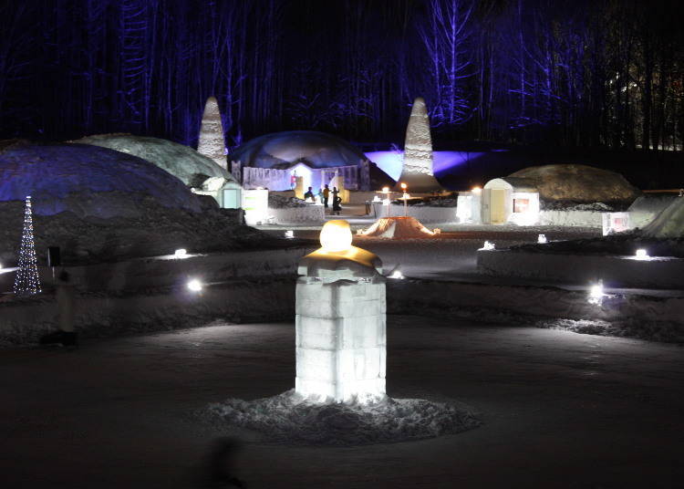 The “Ice Village” is a mysterious winter sight.