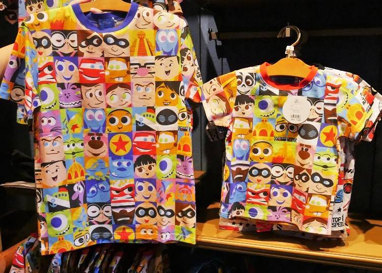 東京迪士尼海洋限定「皮克斯遊戲時間」商品③拼接T-shirt & 襪子