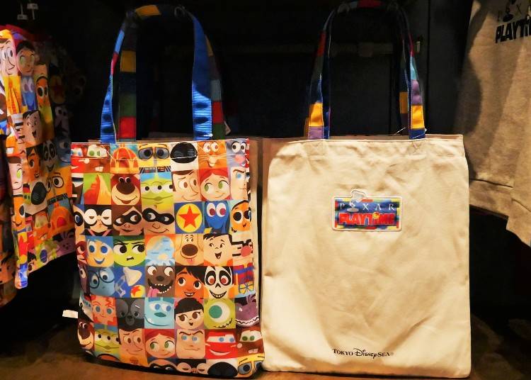 東京迪士尼海洋限定「皮克斯遊戲時間」商品④兩面拼接肩背袋
