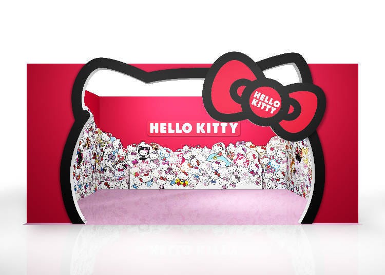 Your eyes will be drawn to the red Hello Kitty Room