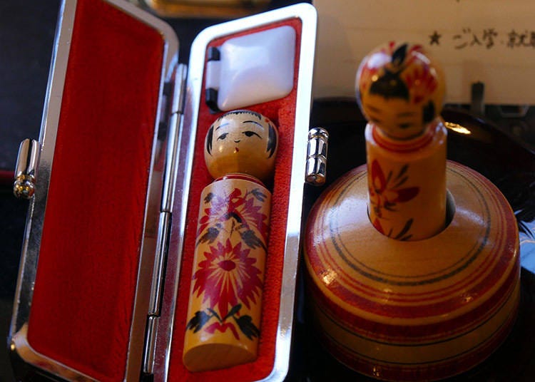 Many hanko shops will offer unique designs like this, styled after a kokeshi doll