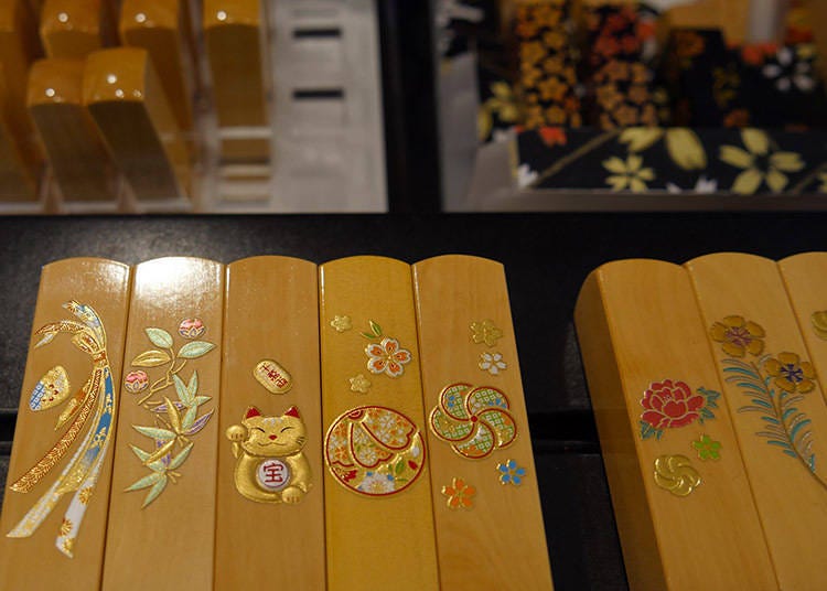 Hanko come in many shapes and sizes! Decorative wood blocks such as these are under \3,000.