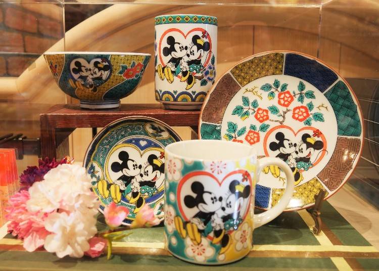 極致日本工藝和風食器 「迪士尼x九谷燒」  碗:2900日幣 熱水杯:2800日幣 小盤:1700日幣 盤子:2800日幣 馬克杯:3000日幣