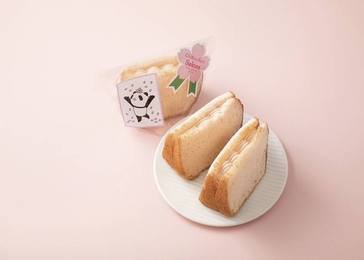 Aromatic sakura imbued light and fluffy chiffon cake is a match made in heaven for fresh cream! (OGGI)