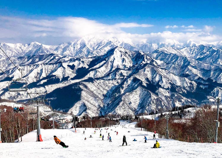 February: Scenic Skiing only 70 Minutes from Tokyo!