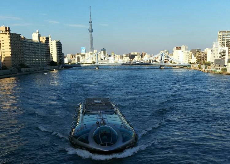 Enjoy touring Tokyo from the water