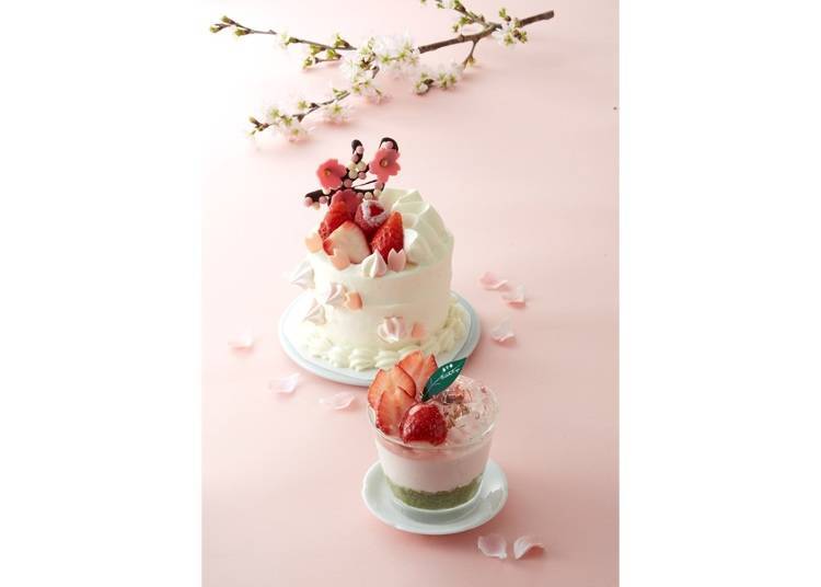 （照片上方）櫻花蛋糕（直徑9cm）2,592日圓（含税）