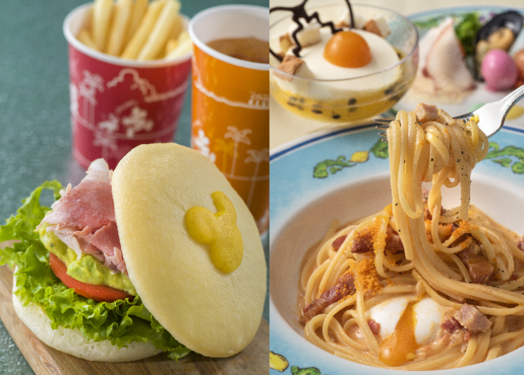 Left: Special Set 1,230 yen at New York Deli; Right: Special Set 1,880 yen at Cafe Portofino *Pictures are for reference only ©Disney