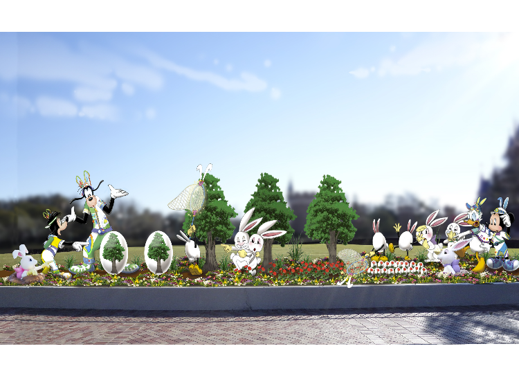 灰姑娘城堡前方圓環的園區裝飾　※圖片皆僅供參考 ©Disney