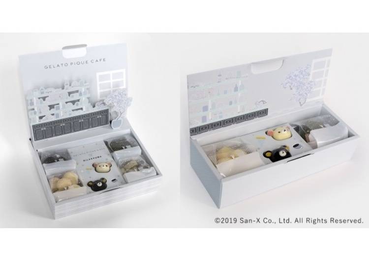 gelato pique cafe x RILAKKUMA Sweet Box　©︎2019 San-X Co., Ltd. All Rights Reserved.