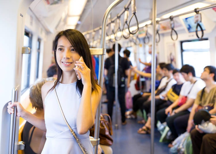 2. Speaking loudly on the train?!