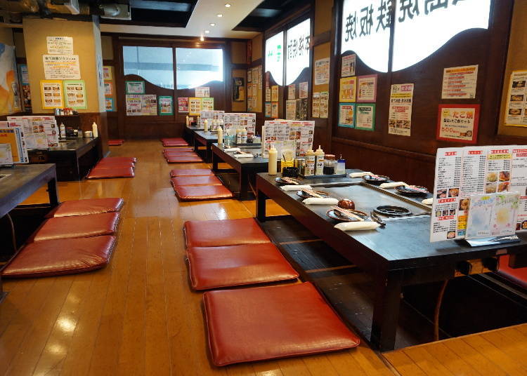 오코노미야끼를 뷔페로 즐길 수 있는 ‘와카타케 신요코하마점’
