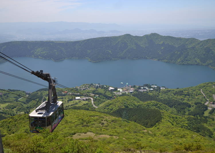 将芦之湖的美景尽收眼底的驹之岳空中缆车