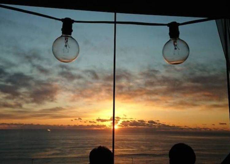 ▲ Sunrise on New Year's Day 2019, captured by Manager Nishi from the kitchen.