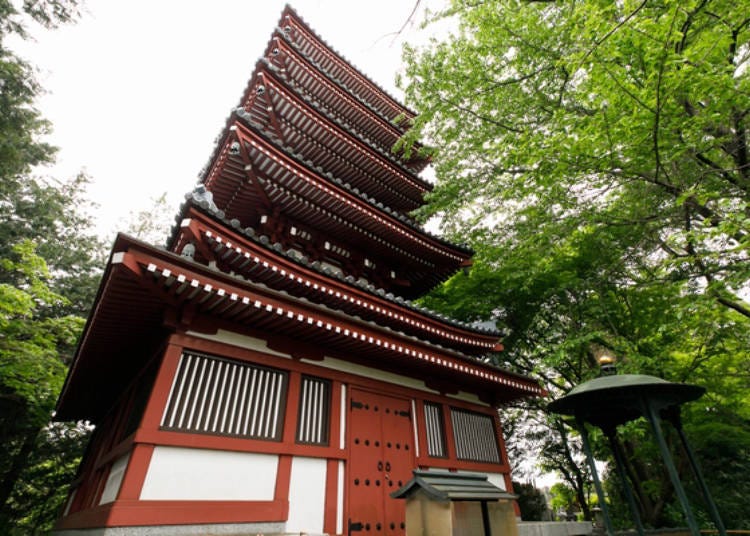 Five-storied pagoda. One Buddha's bone is contained in it.