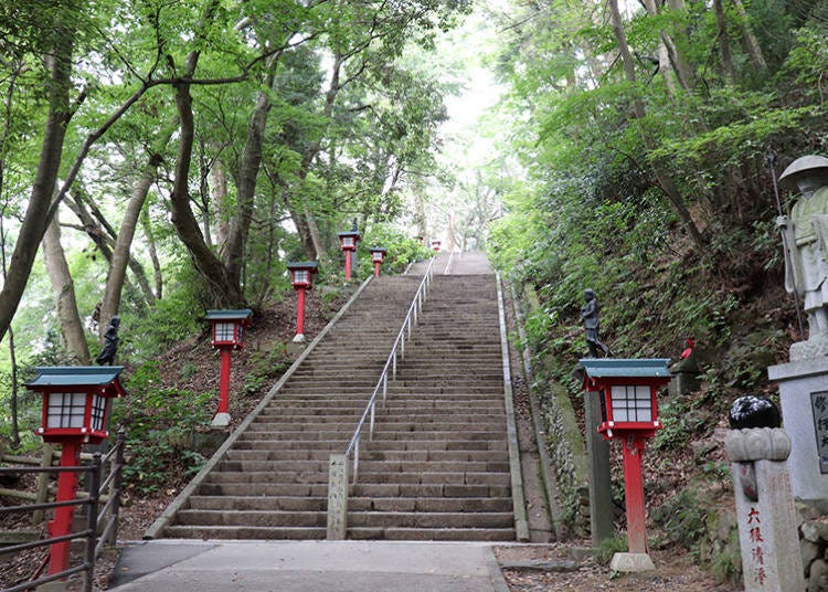 ■拂去烦恼的「男坂」、清净身躯・言行・心灵的「三密之道 苦抜门」
