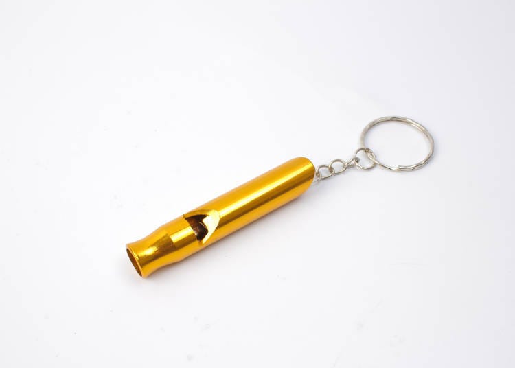 4. A whistle to let others know where you are