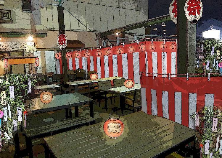■Kawara Garden Tokyu Department Store Toyoko: Beer garden with a festive theme directly accessible from Shibuya Station!