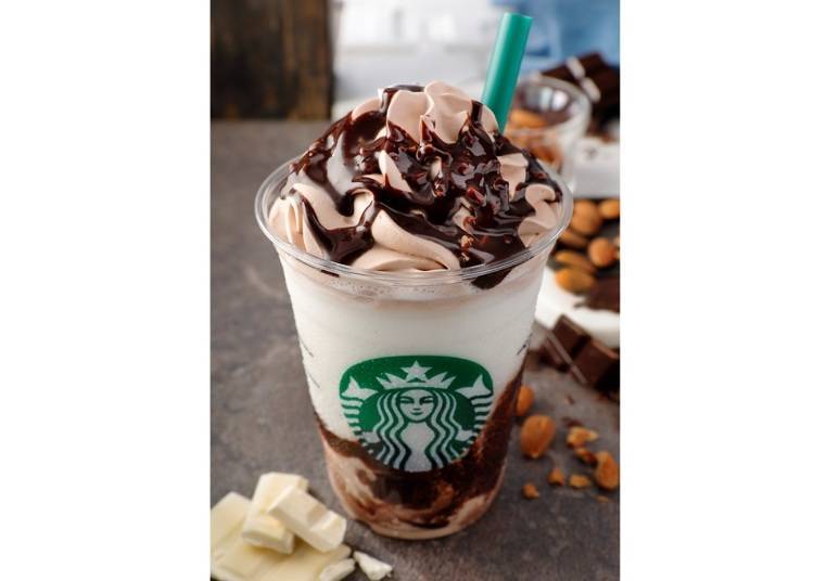 "Crunchy Almond Chocolate Frappuccino® Short 520 yen / Tall 560 yen / Grande 600 yen / Venti 640 yen