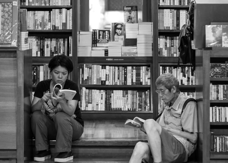 5. In every bookstore there are heaps of people just sitting on the floor and reading ...