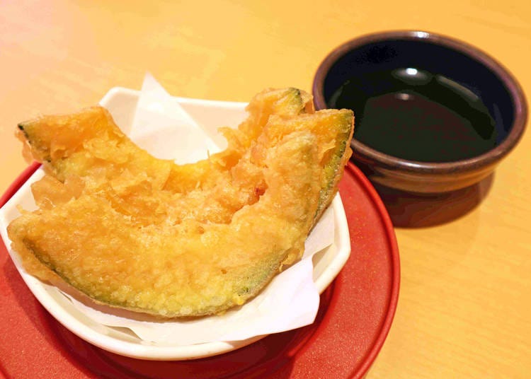 Kabocha Tempura (120 yen/tax not included)