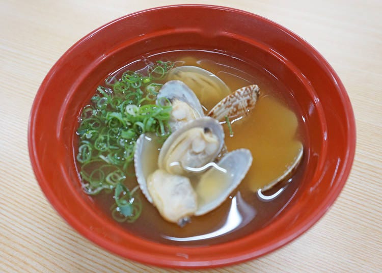 Asari Miso Soup (200 yen/tax not included)