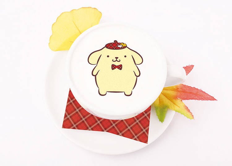 ドリンクやスイーツにもポムポムプリンが満載
