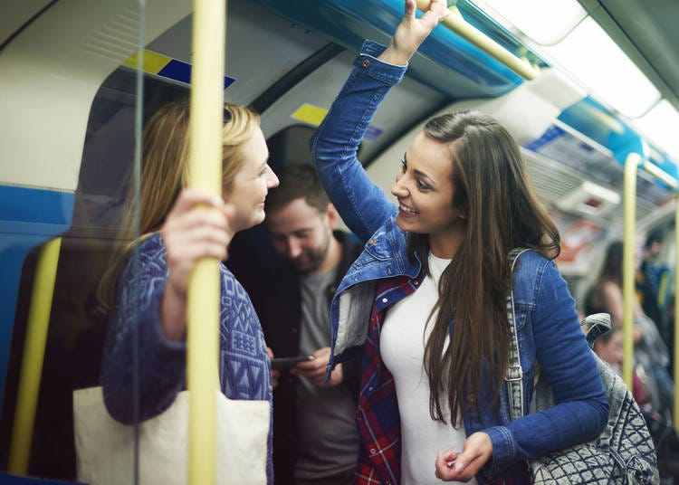 8. Talking too loud on trains