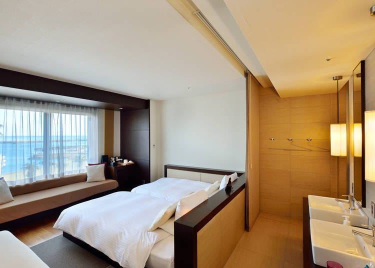 Guest rooms may also be used by day-trip visitors (photo shows a Superior Room)