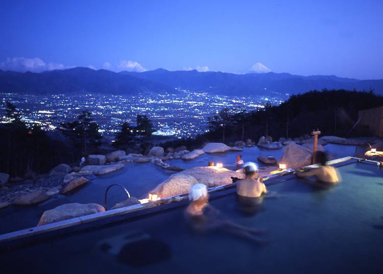 温泉圣地巡礼①日本第一绝景温泉「ほったらかし温泉」／《摇曳露营△》