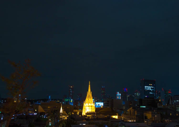 Beautiful nighttime view from the 4th floor of Landtmann