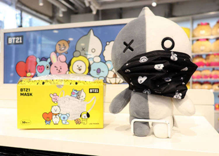 Bt21のマスクもある 原宿のlineショップ Line Friends Store に行ってみた Live Japan 日本の旅行 観光 体験ガイド