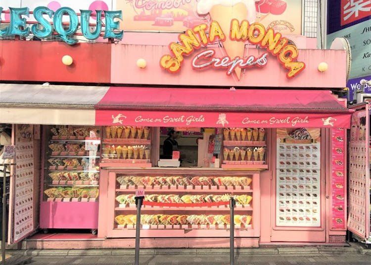 原宿・竹下通美食① 來到竹下通就是要吃可麗餅「SANTA MONICA Crepes」
