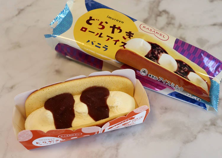 2. 일본 전통과자를 아이스크림으로 즐길 수 있다! ‘KASANEL 도라야키 롤아이스 바닐라’