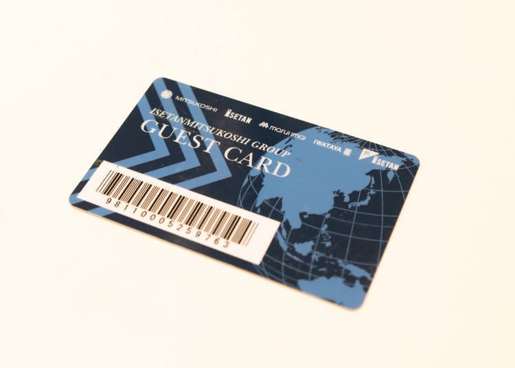 게스트 카드는 일본 국내에 있는 미쓰코시 이세탄 그룹 백화점에서 전부 이용할 수 있다