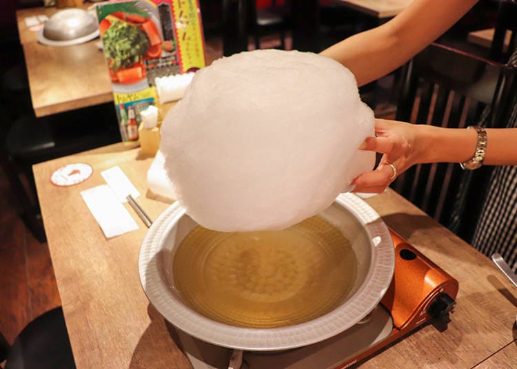 Cotton candy, a huge variety of sauces! How to eat shabu-shabu hotpot