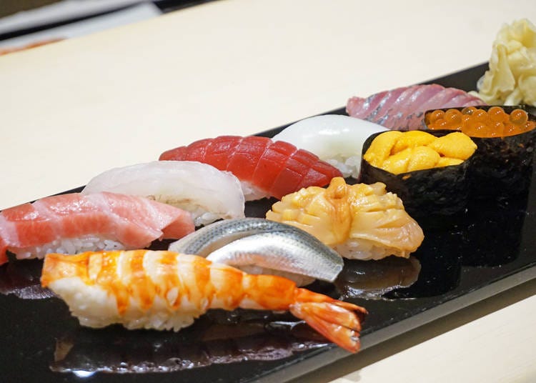 午餐限定「特上握寿司（特上にぎり）」（含税金及服务费5082日元）
