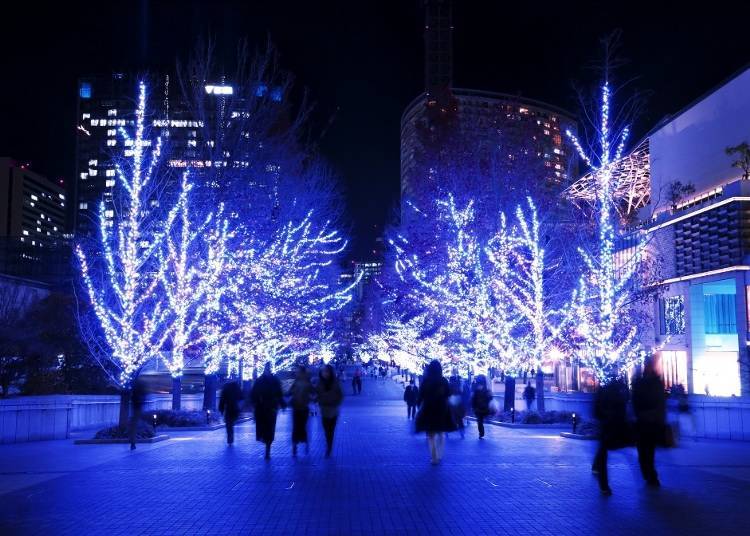 1. Yokohama Miraito: A Colorful 1.5 Kilometer Stretch of Illumination