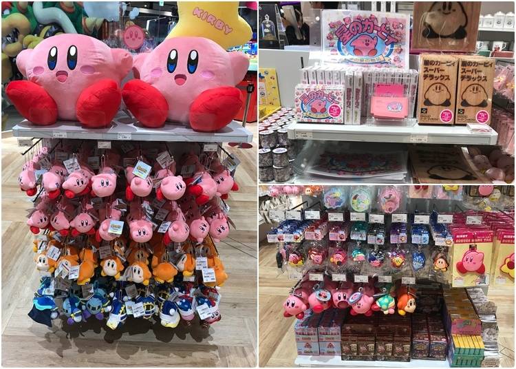 Kirby plushies? Yes, Nintendo Tokyo has them too!