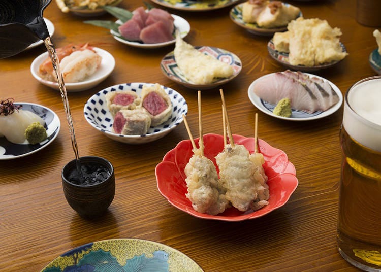 Gatten Sake & Meat Tempura