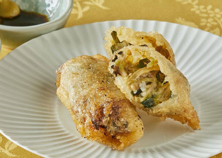4. Chinese-Inspired Fusion: Spring Roll + Rice