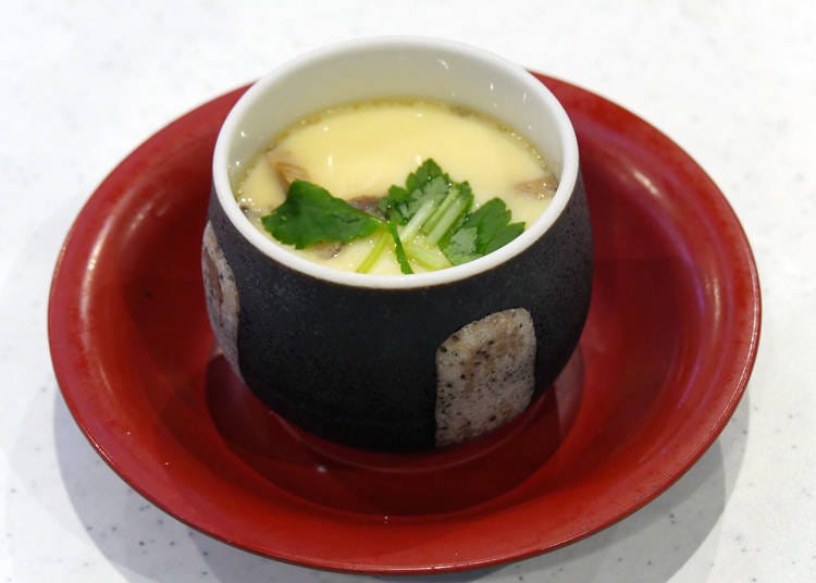 Healing homemade warm flavor: “Chawan Mushi” (180 yen + tax)
