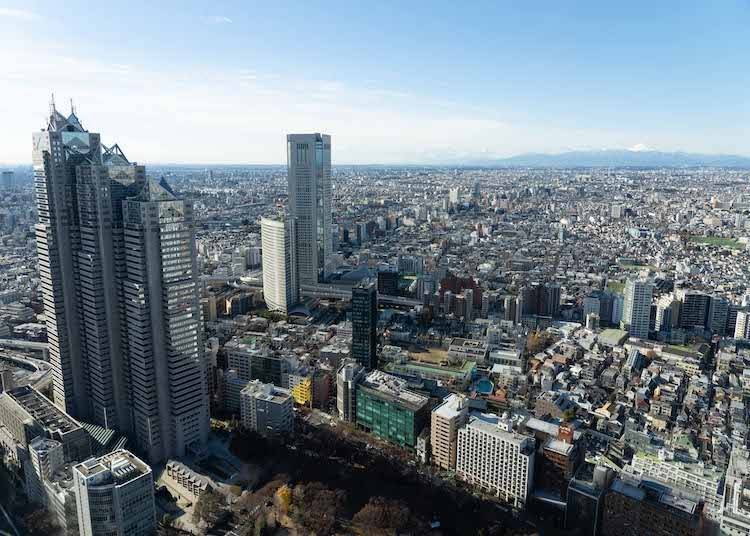 NEW Shinjuku, Spot 1: Tokyo Metropolitan Government Building Observation Decks—See ever-changing Tokyo from above!