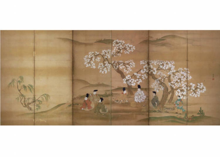 Cherry Blossom Viewing By Sumiyoshi Gukei (1631–1705), Edo period, 17th century Gift of Mr. Nishiwaki Kenji On Exhibit: March 24–April 19