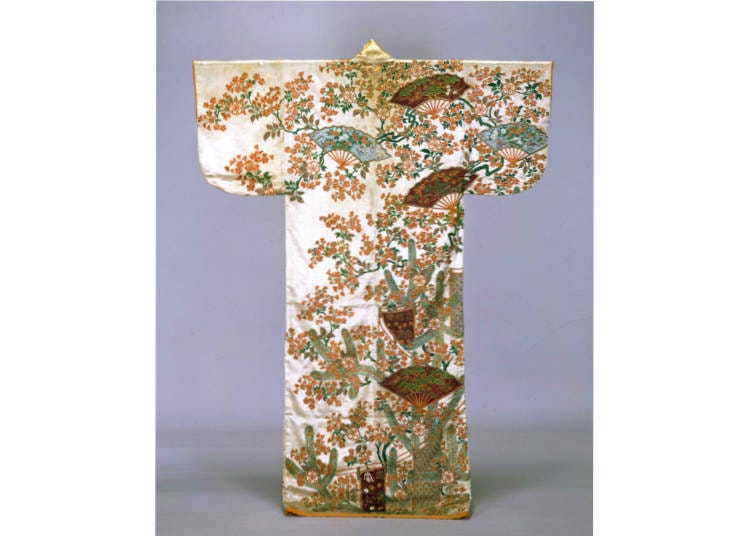 Robe (Kosode) with Young Pines, Cherry Blossoms, and Curtains Edo period, 18th century On Exhibit: February 26–April 19